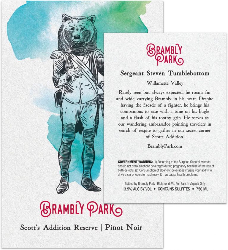 brambly wine label